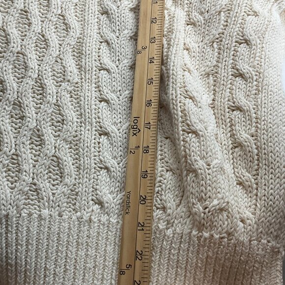 New Anthropologie Pilcro Med Cable Knit Turtleneck Sweater Fisherman - Picture 9 of 11